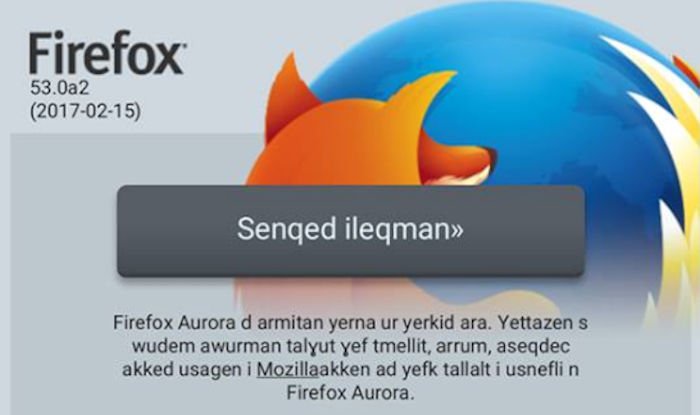 Le populaire navigateur web Firefox désormais totalement fonctionnel en langue kabyle