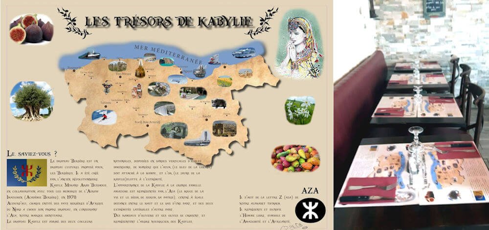 Sets de table « Trésors de Kabylie » : la petite idée innovante d’un militant de Paris