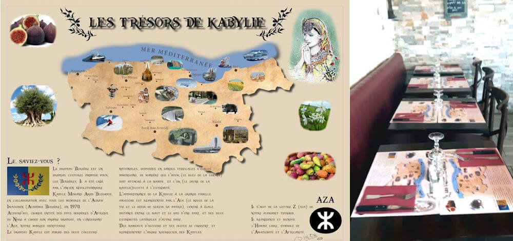 Sets de table « Trésors de Kabylie » : la petite idée innovante d’un militant de Paris