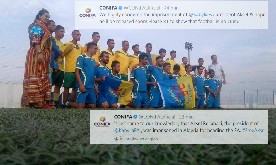 La ConIFA condamne l’arrestation d’Aksel Bellabbaci