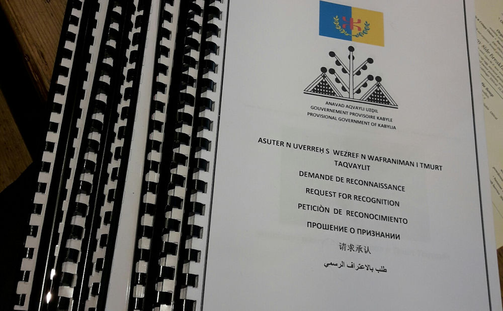 Request for the formal recognition of the right of the Kabyle people to self-determination (version anglaise)