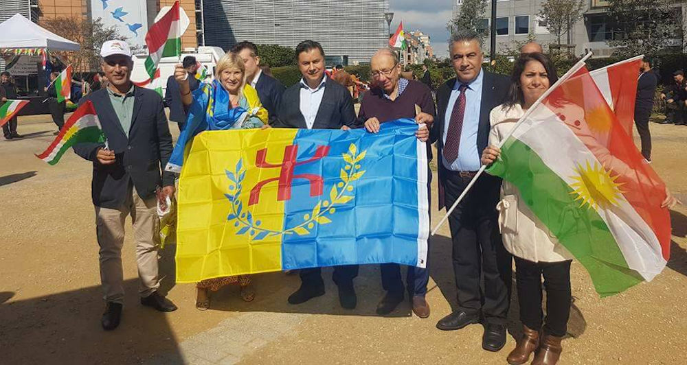 Bruxelles : les militants kabyles présents à la marche pour l’indépendance du Kurdistan