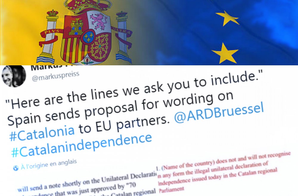Catalogne : le copier-coller demandé par l’Espagne à ses partenaires de l’UE