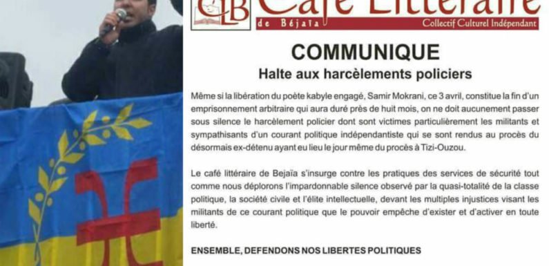 Harcèlement policier algérien : Le MAK-Anavad salue la réaction du Café littéraire de Vgayet