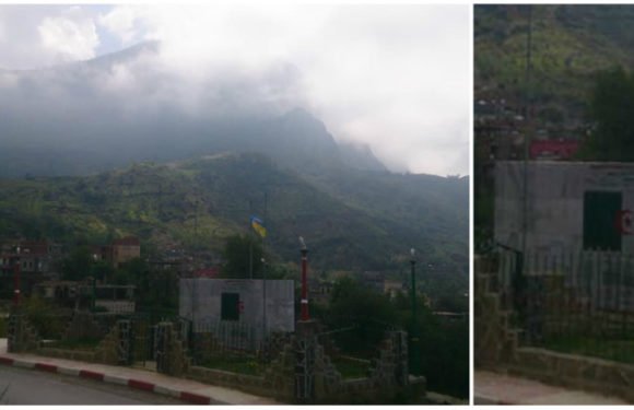 Lever du drapeau kabyle à Tamridjet, aux portes de la Kabylie des Babors