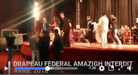 Vidéo : Le drapeau fédéral amazigh interdit à la maison de la Culture Mouloud Mammeri de Tizi-Ouzou