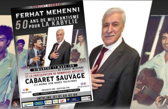 50 ans de militantisme pour la Kabylie : Concert-événement en hommage à Ferhat Mehenni, le 17 mars 2019