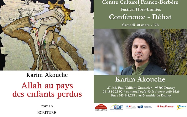 Karim Akouche en conférence à Drancy le 30 mars et signera l’édition française de son roman Allah au pays des enfants perdus