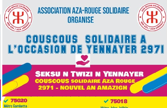 L’AZA-ROUGE LANCE L’OPÉRATION COUSCOUS SOLIDAIRE YENNAYER 2971 SOUS LE SIGNE DE LA SOLIDARITÉ