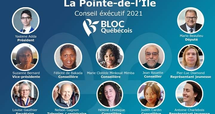 UN NOUVEL EXÉCUTIF DU BLOC QUÉBÉCOIS DE LA POINTE-DE-L’ÎLE QUI ALLIE JEUNESSE, DIVERSITÉ ET EXPÉRIENCE