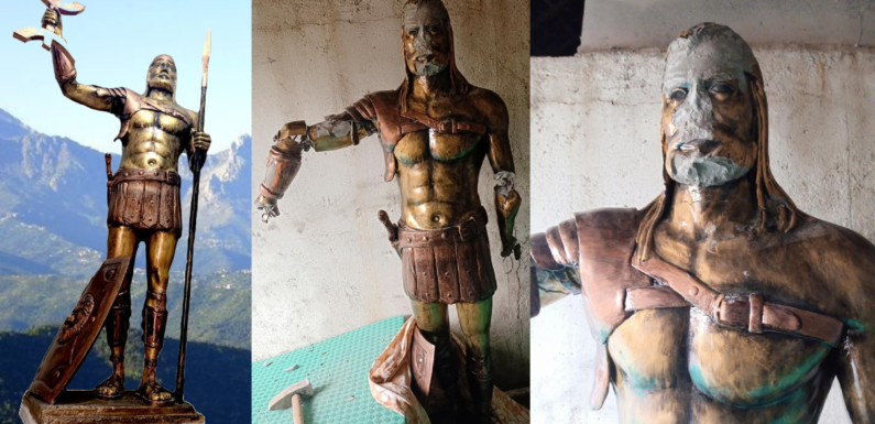 La statue du héros amazigh Aksel (Koceila) vandalisée à quelques jours de son inauguration