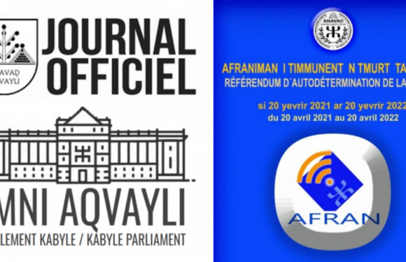 Le président de l’Anavad promulgue la loi portant référendum d’autodétermination du peuple kabyle