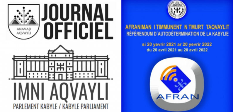Le président de l’Anavad promulgue la loi portant référendum d’autodétermination du peuple kabyle