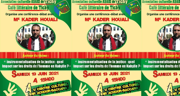 DECLARATION DE MAITRE KADER HOUALI SUITE A L’INTERDICTION DE SA CONFÉRENCE À TICHY