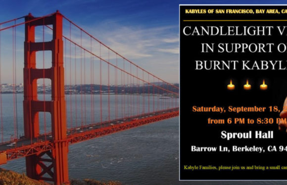 SAMEDI 18 SEPTEMBRE : VEILLÉE AUX CHANDELLES A SAN FRANCISCO EN SOUTIEN AUX VICTIMES DES INCENDIES EN KABYLIE