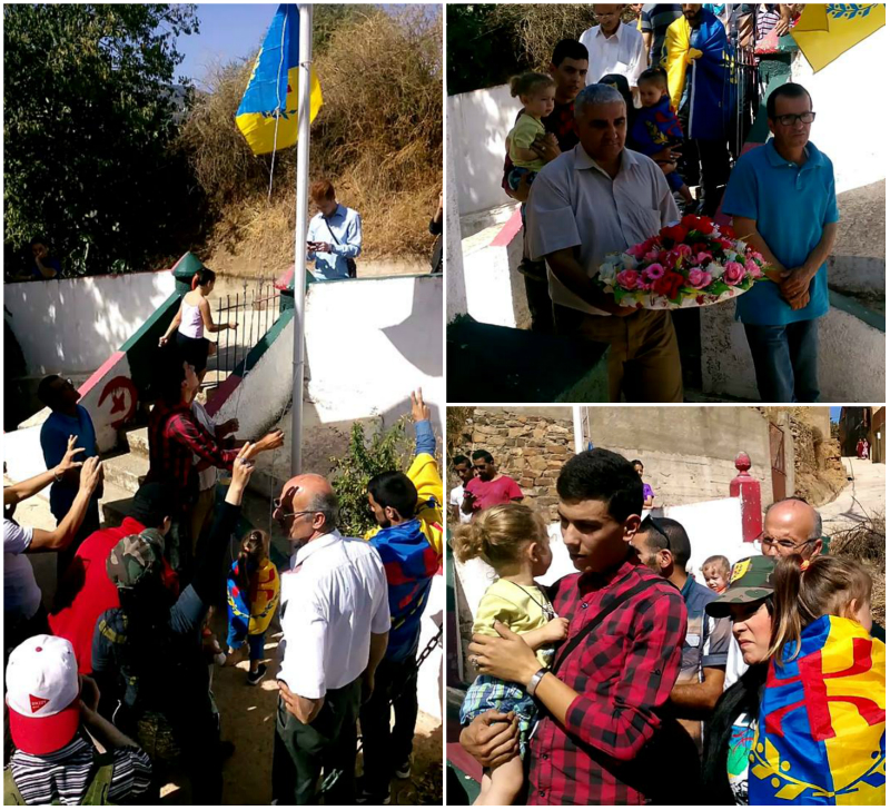 Levɣezli : Lever du drapeau kabyle à la mémoire des martyrs du 28/09/1958