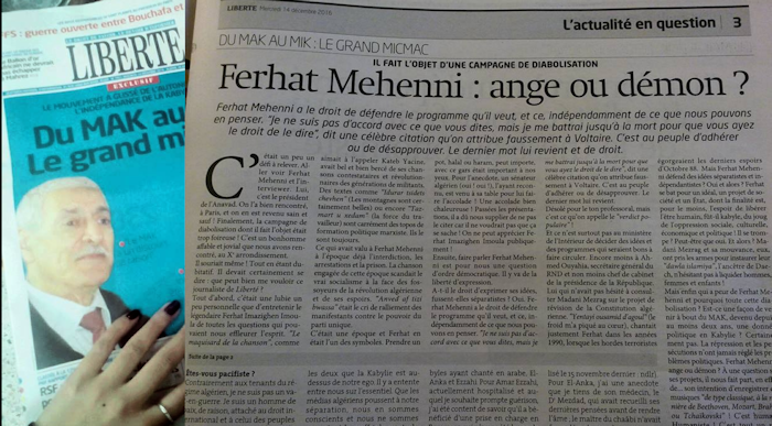 Le texte du journaliste Mourad Fenzy qui doit interpeller ses confrères de la presse algérienne