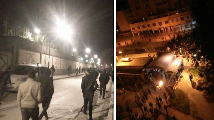 La police coloniale provoque les étudiants des résidences 1000 lits, Pépinière et 17 octobre à Vgayet