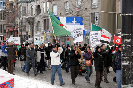 Montréal : soutien à la marche d'Alger Montréal : soutien à la marche d'Alger