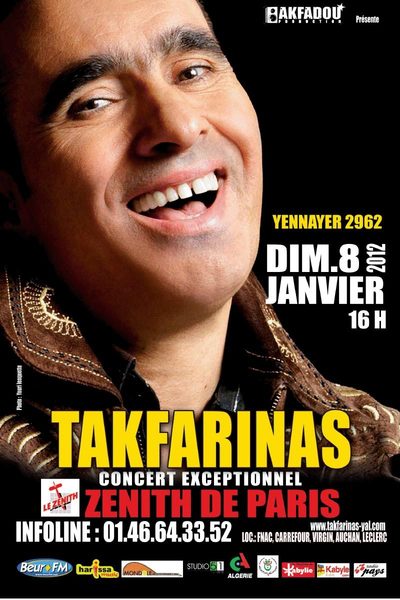 Takfarinas au Zénith de Paris pour Yennayer 2962 Takfarinas au Zénith de Paris pour Yennayer 2962