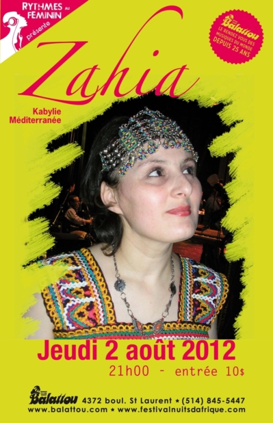 Zahia en concert à Montréal