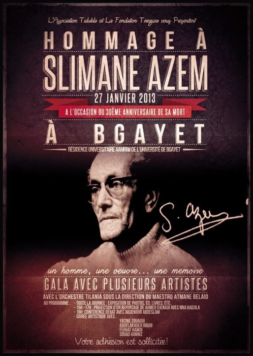 Kabylie : Hommage à Slimane Azem à l'université de Vgayet