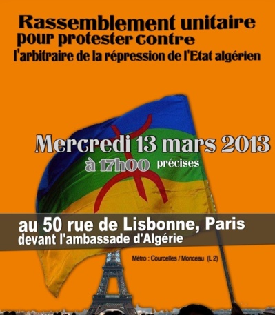 Amazighs de France : Halte à la répression en Kabylie !