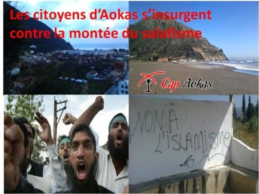 Aokas (VGAYET), les citoyens se dressent contre l'inquisition: L'islamisme ne passera pas ! Jmaâ liman ma i3edda !