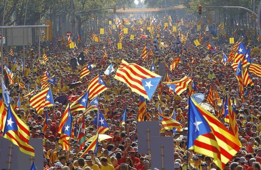 Barcelone : 2 millions de Catalans dans la rue pour réclamer l'indépendance