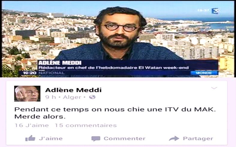 La liberté d'expression, selon Adlène Meddi, 