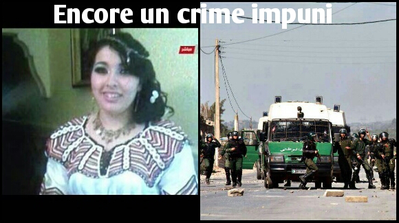 Issers/ Un gendarme algérien tue de sang froid une jeune femme kabyle: L'Anavad réagit