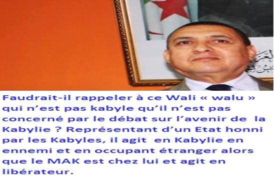 MAK / Réponse du Conseil Régional de Tizi-ouzou-Boumerdes au « Wali-Walu » de l'administration locale du colonialisme algérien