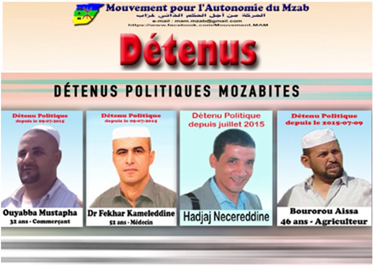 Urgence Ghardaia / Les détenus politiques mozabites dans un état critique