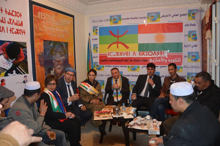 Rencontre Kurdes Amazigh à Rabat : Le parlement kurde rend hommage à Rachid Raha et Malika Mezzane