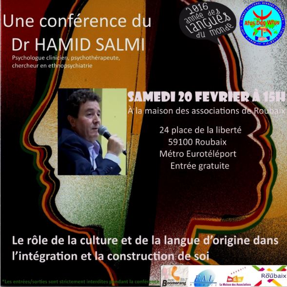 Roubaix : Conférence sur le rôle de la culture et de la langue d'origine dans l'intégration et la construction de soi, le 20 Fév 2016 à 15h00