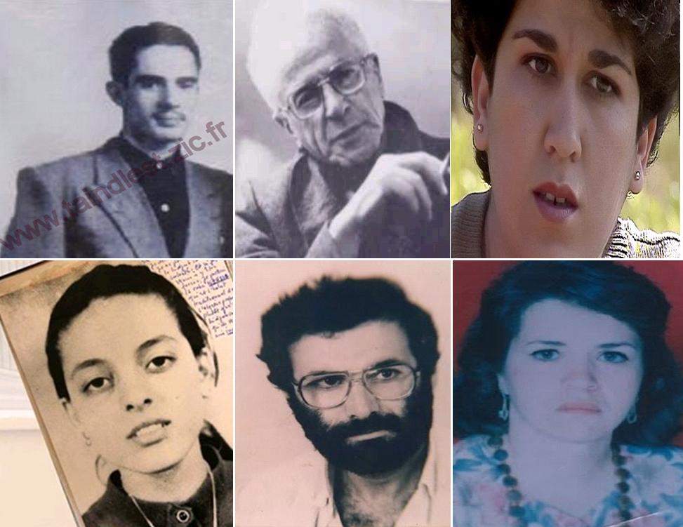 Benaï Ouali, Nabila Djahnine, Katia Benguana, Achour Belghezli, Dalila Drideche et Mouloud Mammeri, 6 kabyles tués au courant du mois de Fevrier