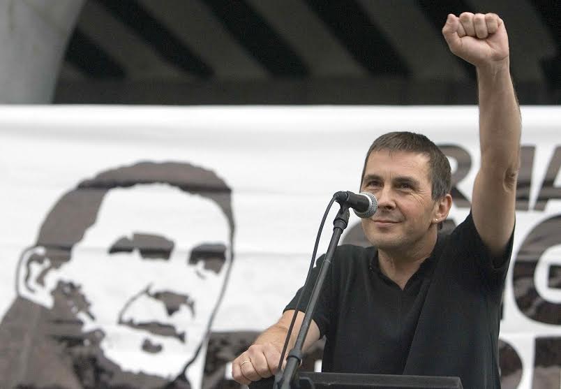 Célébration par le peuple basque de la libération d'Arnaldo Oteg, un de leurs plus charismatiques prisonniers politiques