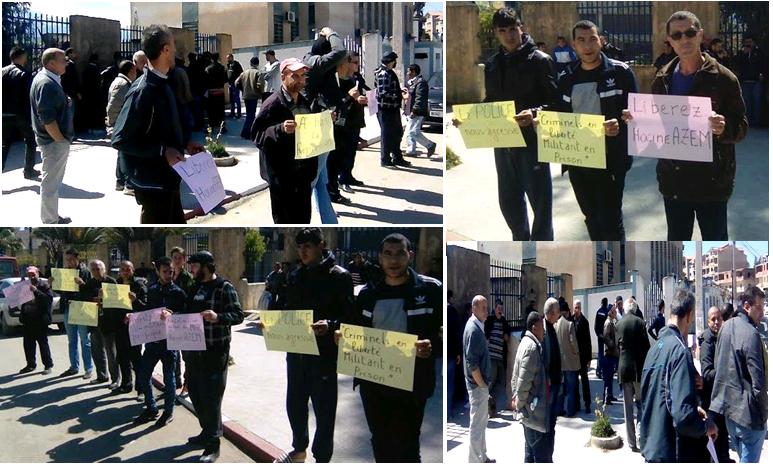 Arrestations illégales en Kabylie : Rassemblement en cours devant le commissariat d'Iwadiyen (Ouadhias), la police algérienne fait appel à des renforts