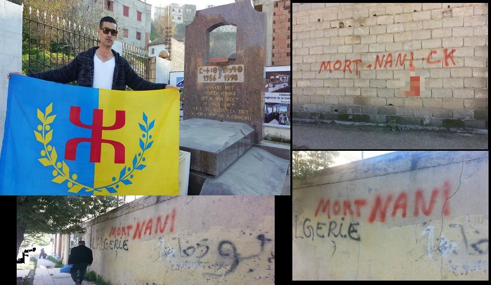 Des tags sur les murs des Issers et de Borj N'Yemnayen (Borj Menail) appelant à la mort d'un jeune militant du MAK à Boumerdes 