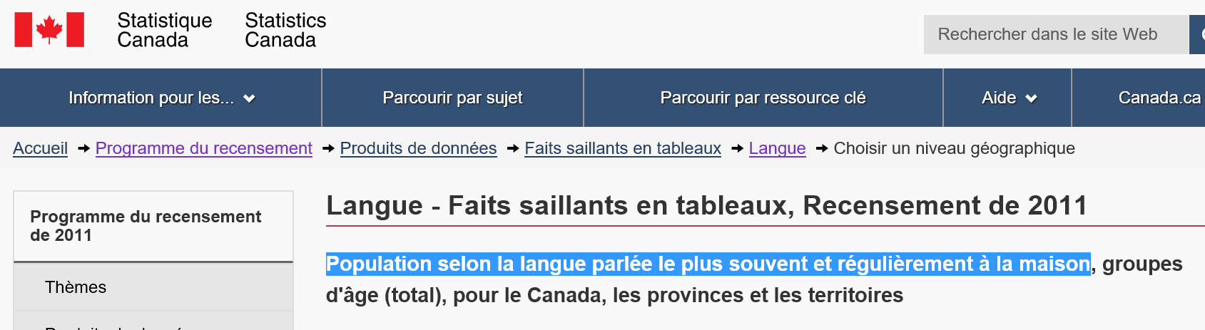 Recensement 2016 : Au Canada, on parle aussi le Kabyle !