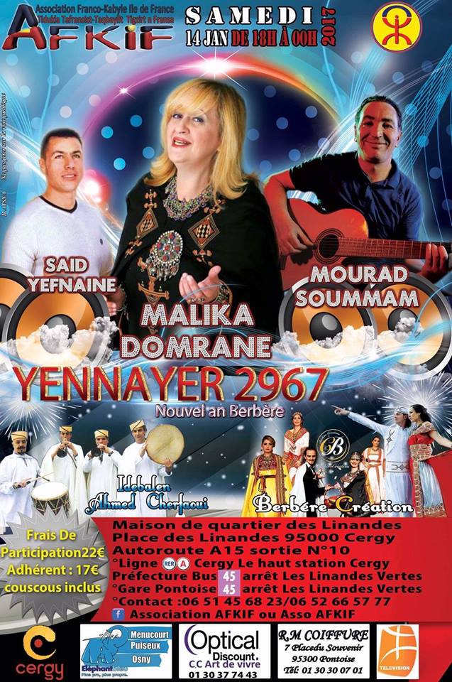 L'Association Franco-Kabyle Ile-de-France célèbre Yennayer le 14 Janvier
