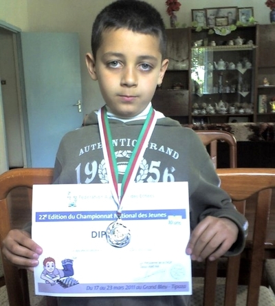 Massinas Djabri champion d'Algérie des échecs pour les moins de 10 ans
